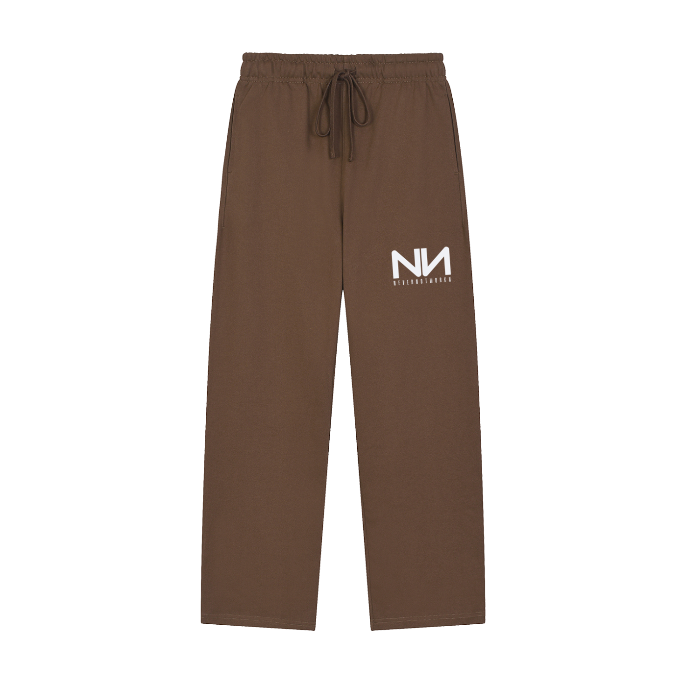 NeverNotWorkn Classic Solid Color Straight-Leg Sweatpants
