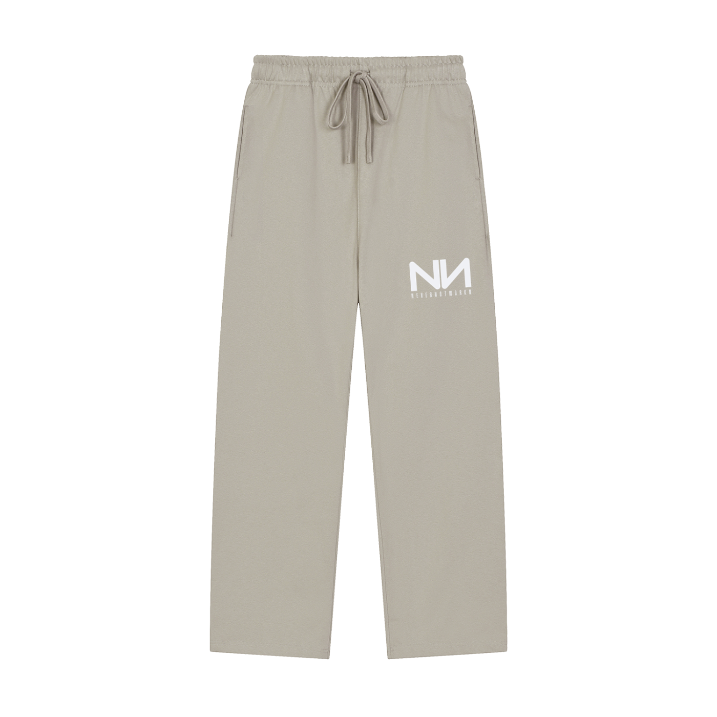 NeverNotWorkn Classic Solid Color Straight-Leg Sweatpants