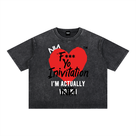 FYI I’m Actually NNW Mineral Wash Boxy Cotton T-Shirt