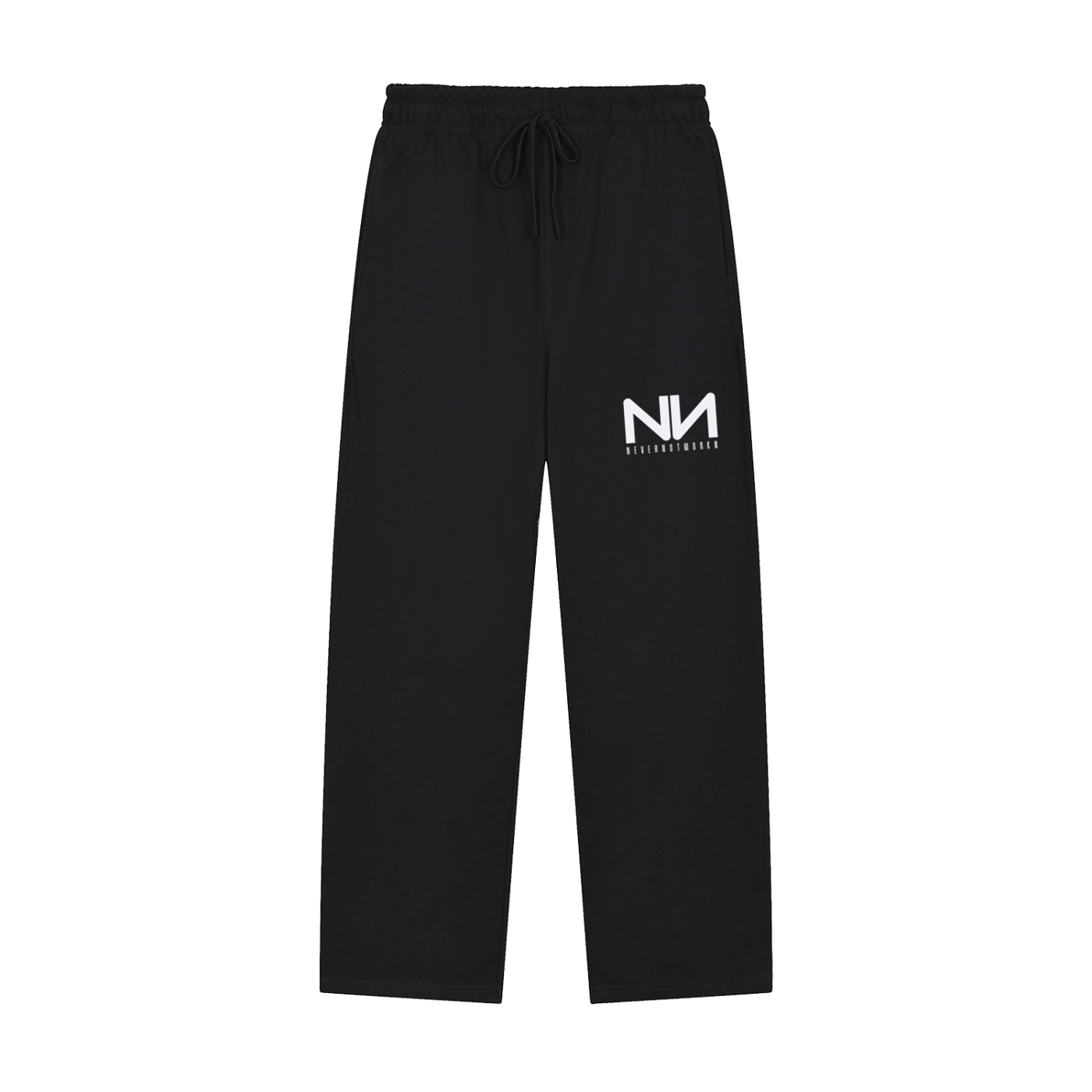 NeverNotWorkn Classic Solid Color Straight-Leg Sweatpants
