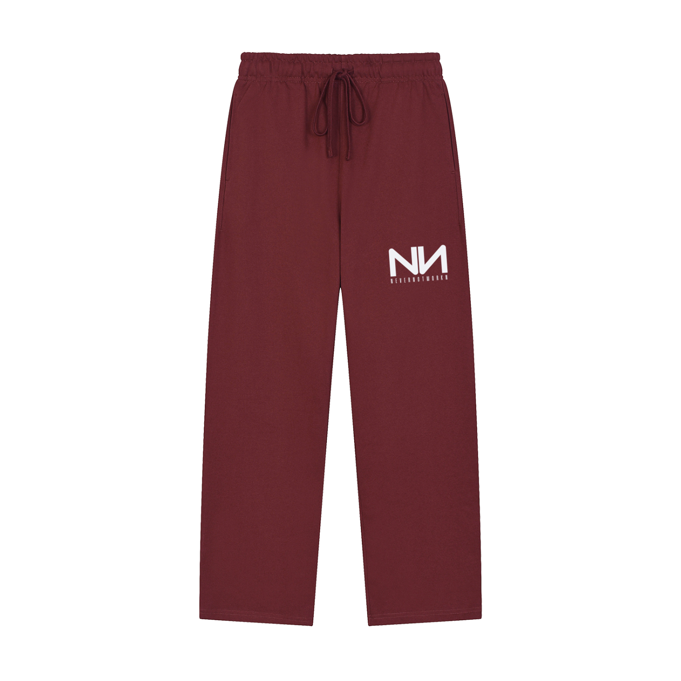 NeverNotWorkn Classic Solid Color Straight-Leg Sweatpants